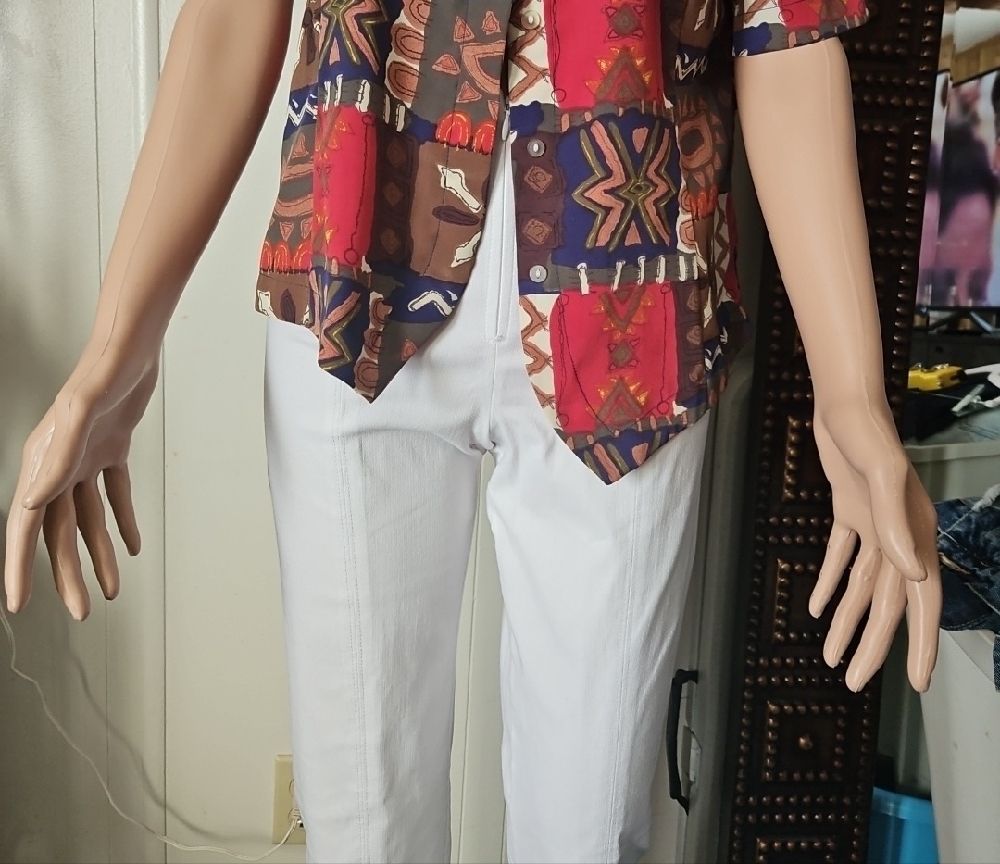 Vibrant Patterned Button Down Shirt - image 14